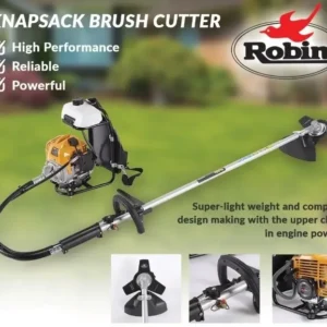 Robin RK33 RK43 knapsack brush cutter with backpack design and cutting blade from Joo Huat Chai Kee